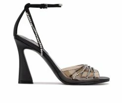 Promo 😍 Women's Nine West Klass 👗 Dress 🩴 Sandals Black ⭐