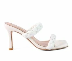 Coupon 😍 Women's London Rag Beladona 👗 Dress 🩴 Sandals White 🥰
