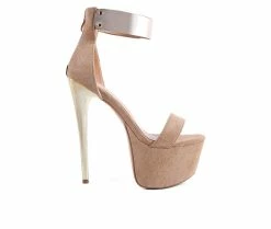 Cheapest 🔔 Women's London Rag Cosmo Girl Platform Stilettos Latte 👏