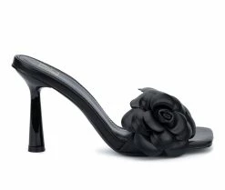 Best Pirce 🎉 Women's New York And Company Chana 👗 Dress 🩴 Sandals Black 😍