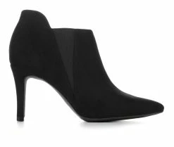 Buy 🔔 Women's Me Too Elisha Heeled Booties Black 😍