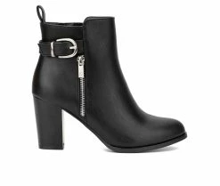 Budget 👍 Women's New York And Company Angie 2 Heeled Booties Black ⌛