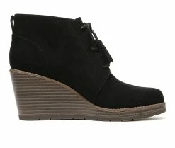 Outlet 👍 Women's Dr. Scholls One Love Wedge Booties Black 🌟