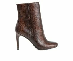 Discount 😉 Women's Journee Collection Silvy Stiletto Booties Snake ❤️