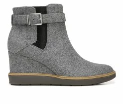 Budget ✨ Women's Dr. Scholls Jacinda Wedge Booties Grey Flannel 😍