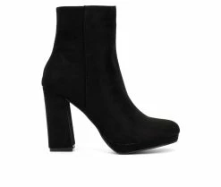 Best Sale ⌛ Women's New York And Company Fran Heeled Booties Black 🌟