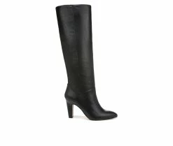 Outlet 👏 Women's Franco Sarto Koko Knee High Heeled 🥾 Boots Black 🎉