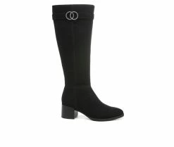 Flash Sale 👍 Women's LifeStride Darling Wide Calf Knee High 🥾 Boots Black 😍
