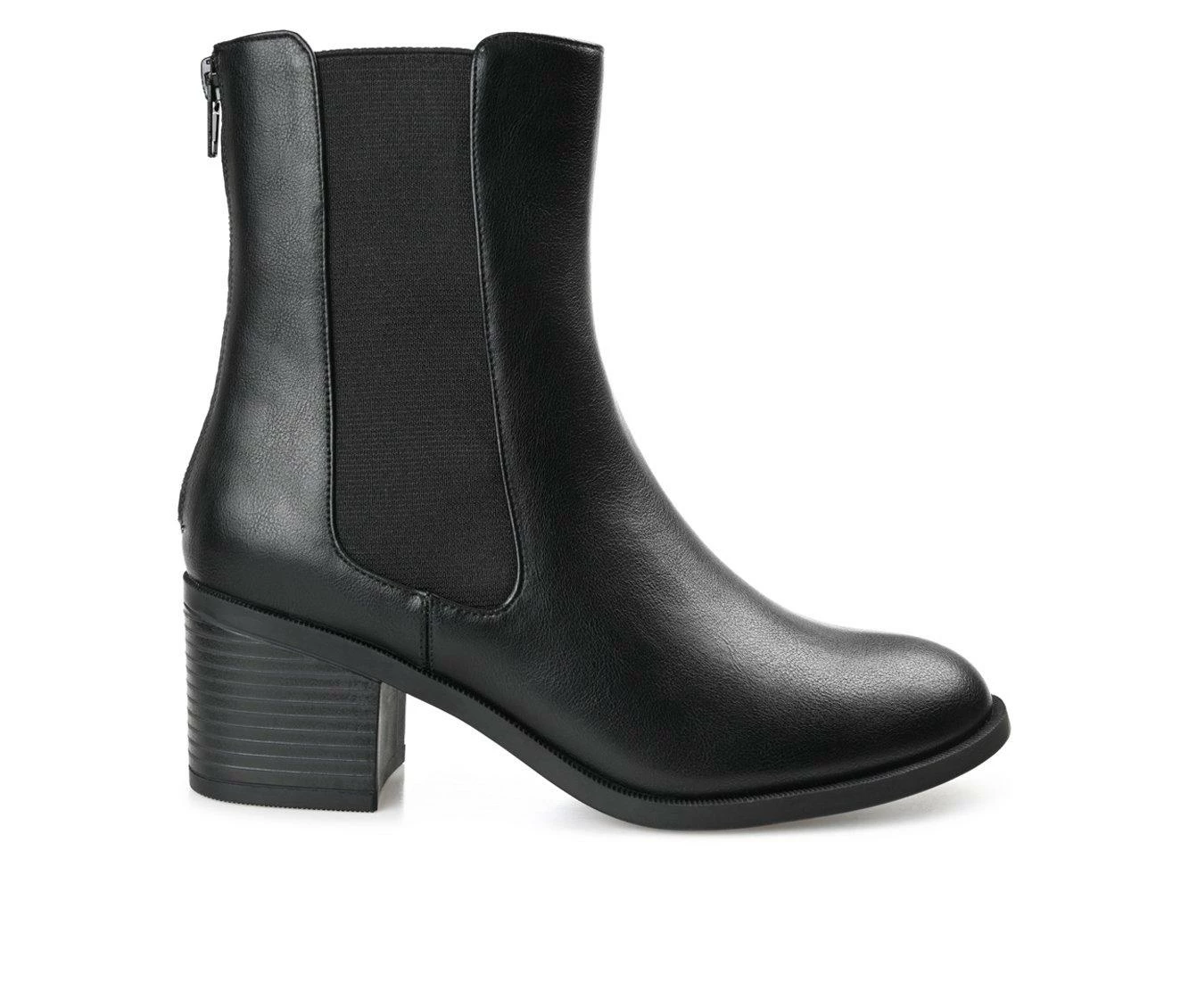 Coupon β€οΈ Women's Journee Collection Tayshia Block Heel Chelsea Booties Black 𧨠- Image 2