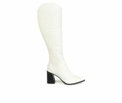 Best reviews of 🎉 Women's Journee Signature Laila Heeled Knee High 🥾 Boots Off White 👍
