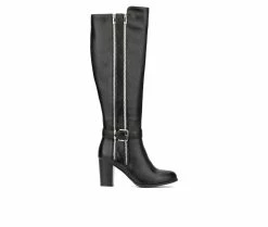 Top 10 🎉 Women's New York And Company Andrina Knee High Heeled 🥾 Boots Black 🛒
