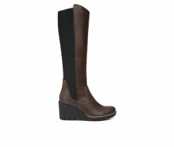 Best Sale 🎁 Women's Dr. Scholls Lindy Knee High Wedge 🥾 Boots Fudge Brown 😀