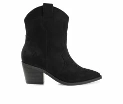 Wholesale 🎉 Women's Journee Collection Becker Western 🥾 Boots Black ⭐