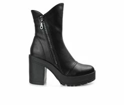 Top 10 💯 Women's Journee Collection Jaquie Block Heel Booties Black ✨