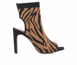 Brand new 🥰 Women's London Rag Peep Toe Stiletto Booties Zebra ✔️
