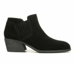 New ✨ Women's Dr. Scholls Libra Heeled Booties Black Suede 🤩