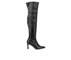 Coupon 👏 Women's New York And Company Xena Over The Knee 🥾 Boots Black 🎁