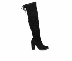 Hot Sale ✔️ Women's New York And Company Adora Over The Knee 🥾 Boots Black ❤️
