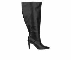 Deals 💯 Women's Fashion To Figure Lisette XWC Knee High 🥾 Boots Black Wide 💯