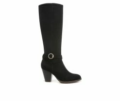 Buy 🔥 Women's Dr. Scholls Knockout Knee-High Heeled Booties Black ❤️