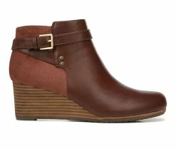 Coupon 👏 Women's Dr. Scholls Double Wedge Booties Copper Brown 💯