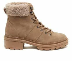 Deals 🤩 Women's Rocket 🐶 Dog Icy Heeled Lace Up 🥾 Boots Taupe ⌛