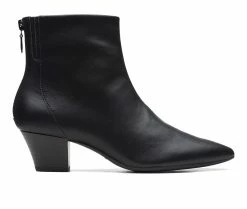 Best Pirce ✨ Women's Clarks Teresa Boot Booties Black Leather ⭐