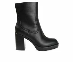 Best reviews of 😉 Women's Journee Collection Brittany Block Heel Booties Black 👏