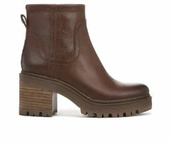 Promo 😉 Women's Zodiac Clair Ankle Booties Cognac Brown 🧨