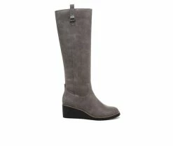 Hot Sale 🔥 Women's LifeStride Zeppelin Knee High 🥾 Boots Ash Grey 🎉