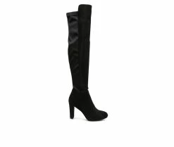 Top 10 🤩 Women's London Rag Fauna Block Heel Knee High 🥾 Boots Black ⭐