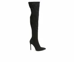 Buy 👏 Women's London Rag Madman Knee High Stiletto 🥾 Boots Black ⌛