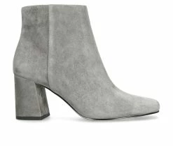Outlet 👍 Women's Bella Vita Wilma Booties Grey Suede 🔔