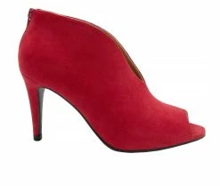Flash Sale 👍 Women's Ellen Tracy Alssa Peep Toe Booties Red ✨