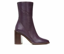 Promo 🔔 Women's Franco Sarto Stevie Mid 🥾 Boots Plum ✔️