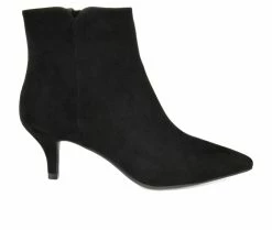 Buy 🎉 Women's Journee Collection Isobel Kitten Heel Booties Black 🔔