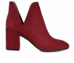 Top 10 ⭐ Women's Journee Collection Gwenn Side Slit Booties Burgundy 🎉