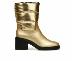 Flash Sale 😉 Women's Franco Sarto Snow Heeled Booties Gold 😀