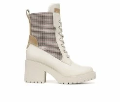 Promo 🛒 Women's Franco Sarto Dizzy Water Repellent Heeled Booties Chiffon Multi ✨