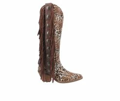 Best deal ⌛ Women's Dingo Boot Cheetah Cowgirl Western 🥾 Boots Brown ⭐