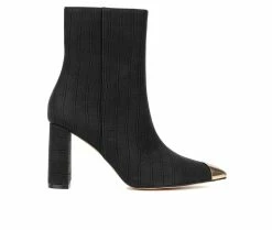Coupon 😉 Women's New York And Company Kyla Heeled Booties Black 🛒