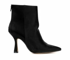 Buy 🔔 Women's Gabrielle Union Danika Bootie Heeled Booties Black PU 🤩