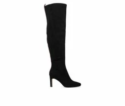 Promo 🎉 Women's Gabrielle Union Illisa Knee High Heeled 🥾 Boots Black 🌟