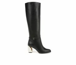 Promo 🌟 Women's Franco Sarto Tiera High Knee High Heeled 🥾 Boots Black 🎉