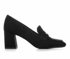 Best reviews of 😀 Women's Solanz Patricia Heeled Loafers Black 🤩