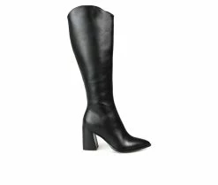 Cheap ✨ Women's Journee Signature Laila-WC Heeled Knee High 🥾 Boots Black 👏
