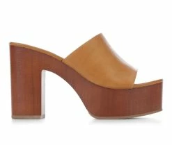 Best Pirce 🥰 Women's Madden Girl Hill Platform 🩴 Sandals Tan 😀