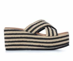 Deals ⌛ Women's Patrizia Rafi Platform Wedges Black Multi 🧨