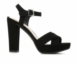 Brand new 👍 Women's Delicious Keeper Heeled 🩴 Sandals Black Nub 💯