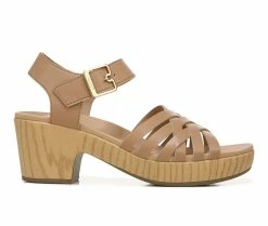 New 🎉 Women's Dr. Scholls First Of All 👗 Dress 🩴 Sandals Tawny Birch 👍